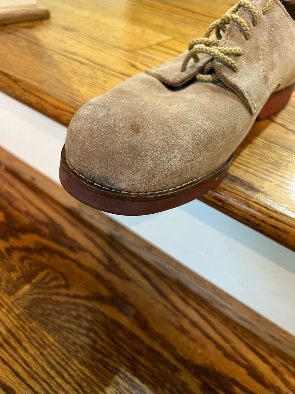 L.L. Bean Classic Suede Bucks Oxfords Sz 9.5 Tan Academia Preppy Ivy Collegiate